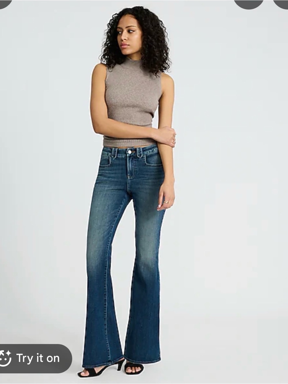 Express 70s Flare Mid Rise Jeans Flexx Hyper Stretch Size Medium 6/8/10